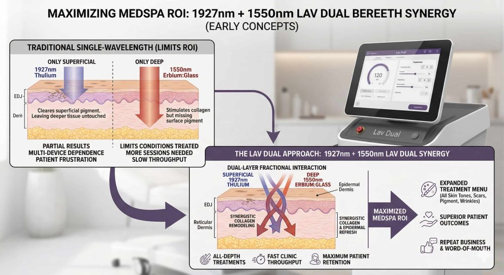 The 2026 Medspa Blueprint: Maximizing Clinical ROI with the Lav Dual 1927nm + 1550nm Non-Ablative Fractional Laser | Cocoon Laser | Lav Dual 1927nm 1550nm Thulium Laser 01