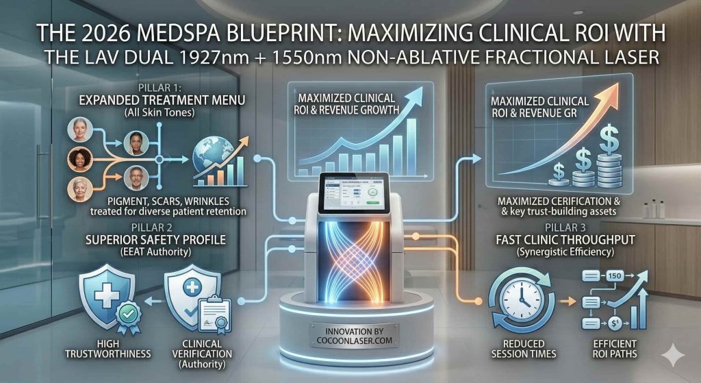 The 2026 Medspa Blueprint: Maximizing Clinical ROI with the Lav Dual 1927nm + 1550nm Non-Ablative Fractional Laser | Cocoon Laser | Lav Dual 1927nm 1550nm Thulium Laser 02