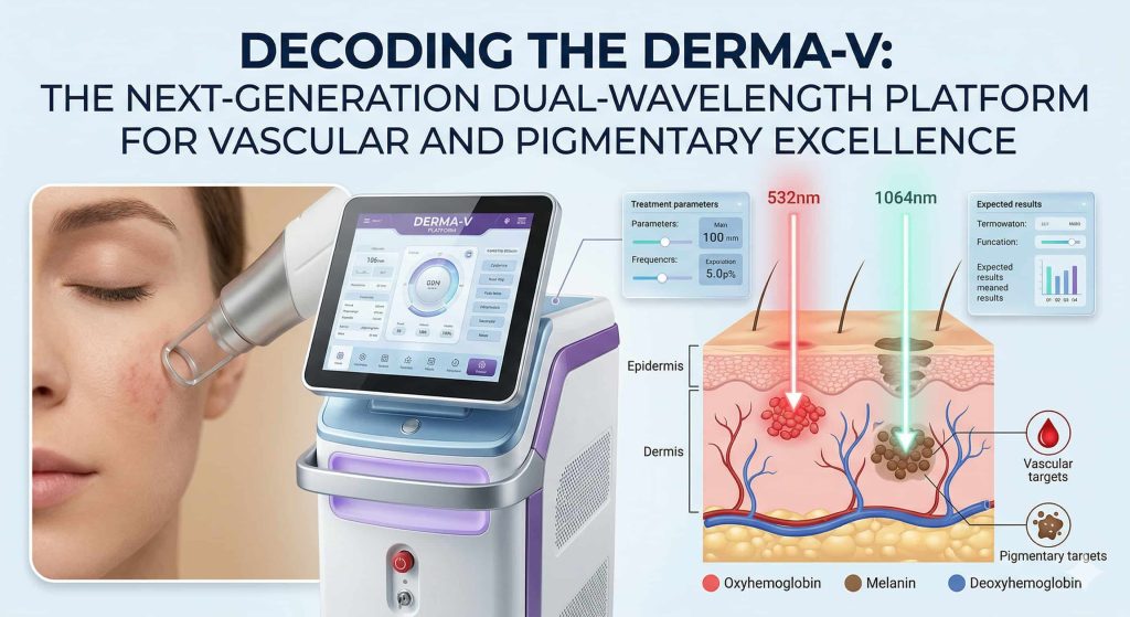 Decoding the Al Derma-V: The Next-Generation Dual-Wavelength Platform for Vascular and Pigmentary Excellence | Cocoon Laser | The Next Generation Dual Wavelength Platform for Vascular and Pigmentary Excellence