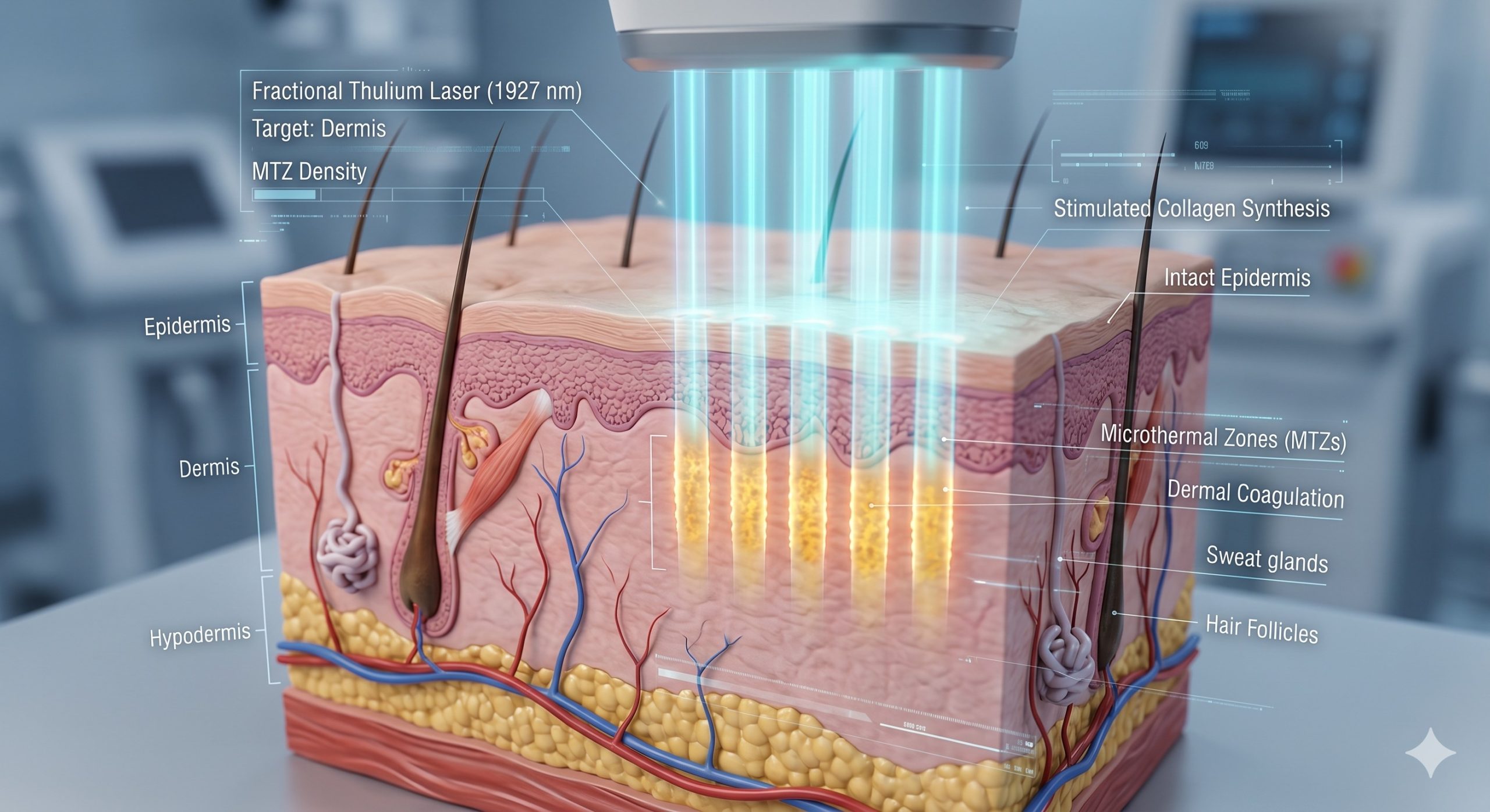 Professional Thulium Laser Machine, 1927nm & 1940nm, Ergonomic Design for Resurfacing & Tightening scenario 3
