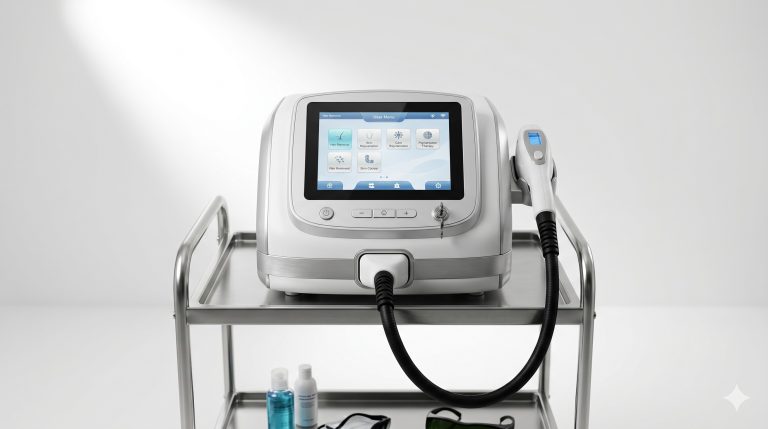 Professional IPL Beauty Machine, 500-1200nm Broad Spectrum, Sapphire ICE Cooling for Permanent Hair Removal & Skin Rejuvenation