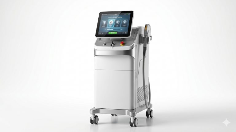 Professional Triple Wavelength Diode Laser Machine, 755nm+808nm+1064nm, Painless ICE Cooling for Permanent Hair Removal & Vascular Lesions