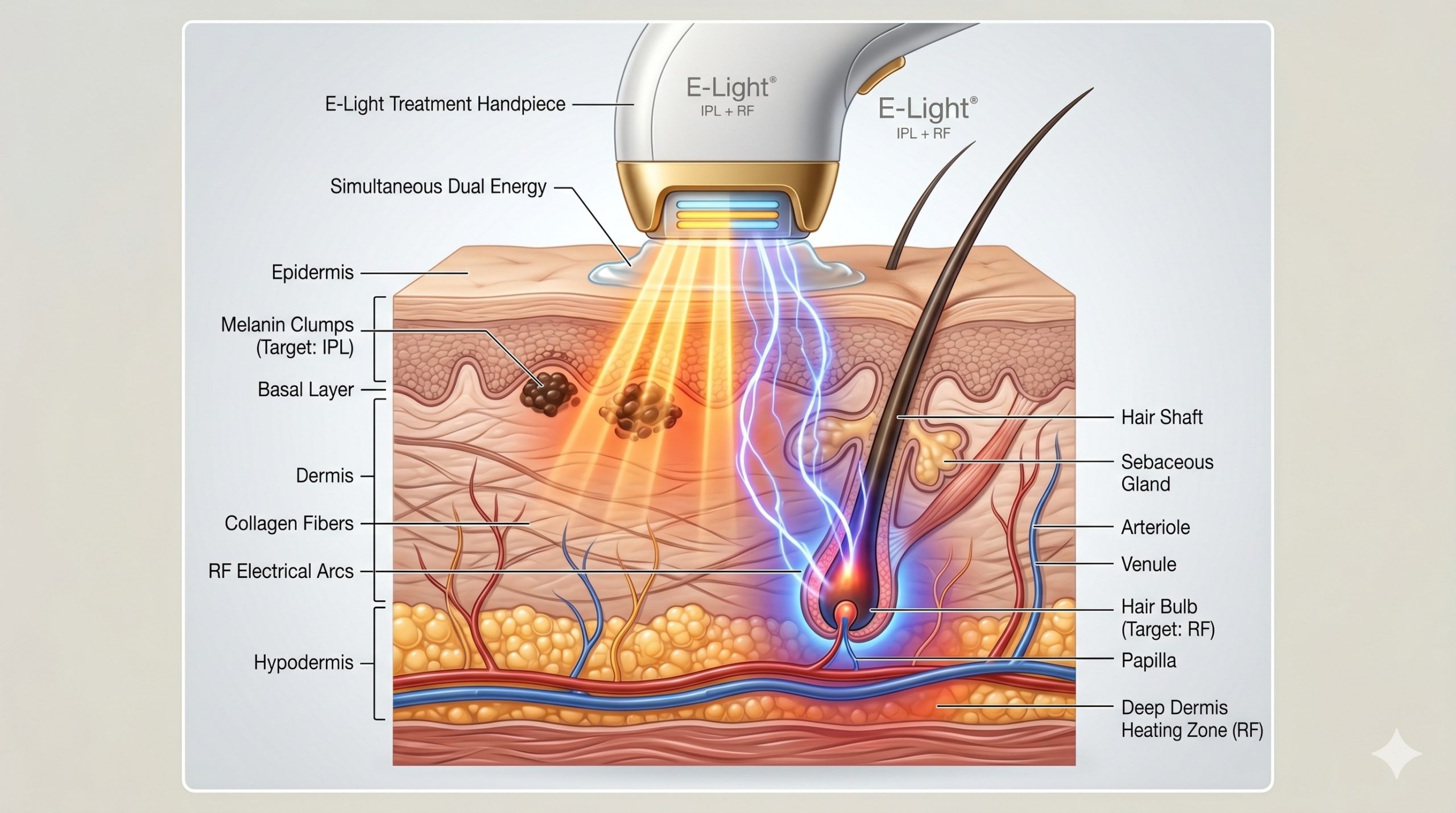 Professional E-Light Multifunctional Aesthetic Machine: IPL & RF Fusion for Hair Removal, Skin Rejuvenation & Vascular Lesions 4 Professional E-Light Multifunctional Aesthetic Machine: IPL & RF Fusion for Hair Removal, Skin Rejuvenation & Vascular Lesions scenario 3