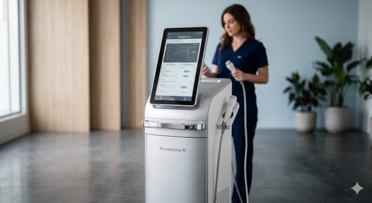 Microplasma RF Machine: Fractional Microplasma & Multipolar RF, Wrinkle Removal & Scar Resurfacing, Painless Sublimation