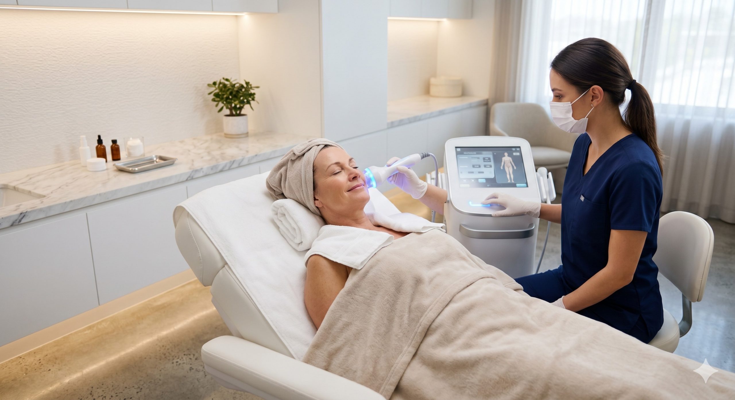 Painless Aesthetic Technology: Continuous Cooling RF Machine | Sapphire Contact Cooling System 3 Painless Aesthetic Technology: Continuous Cooling RF Machine | Sapphire Contact Cooling System scenario 2