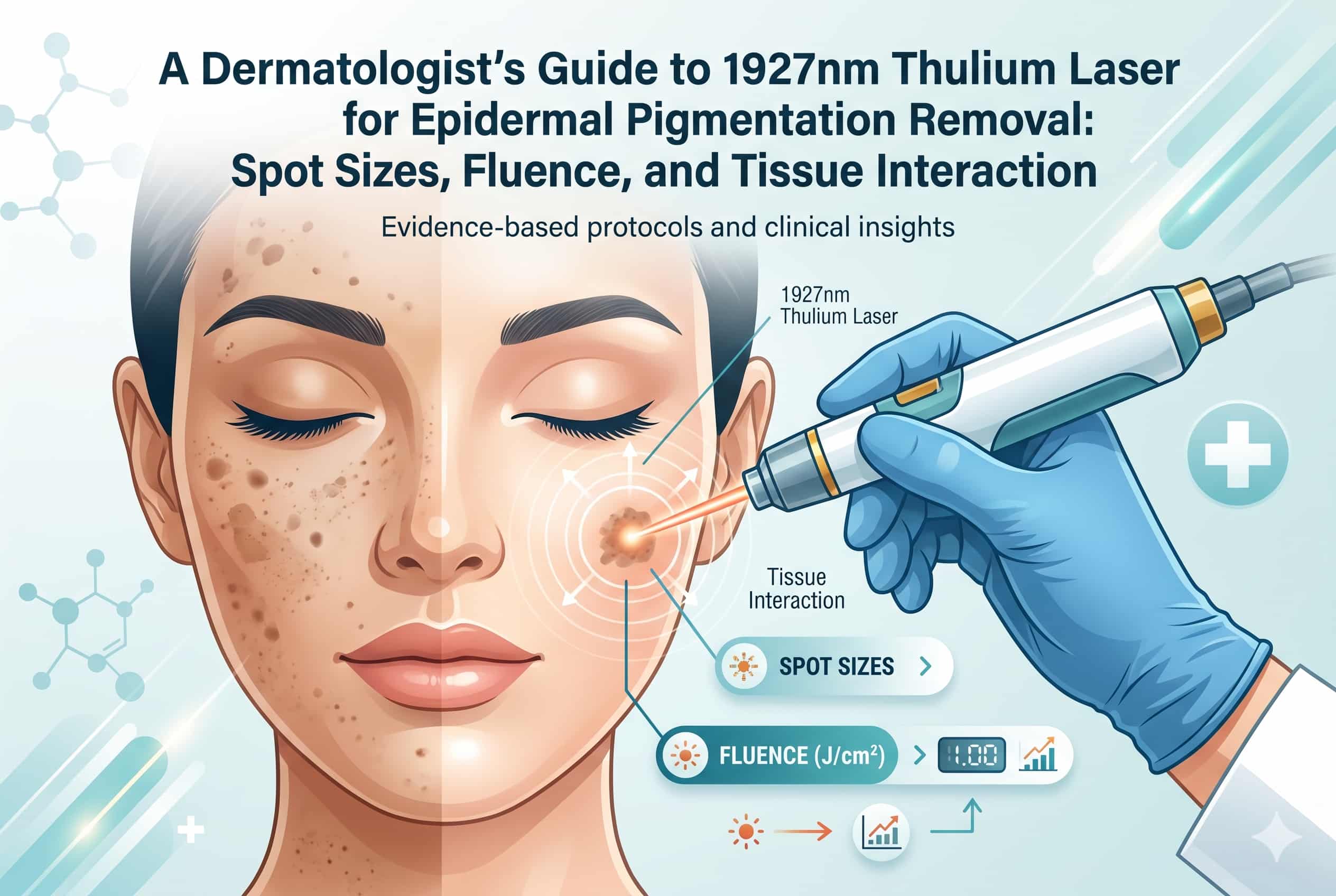 A Dermatologist’s Guide to 1927nm Thulium Laser for Epidermal Pigmentation Removal: Spot Sizes, Fluence, and Tissue Interaction | Cocoon Laser | A Dermatologists Guide to 1927nm Thulium Laser for Epidermal Pigmentation Removal