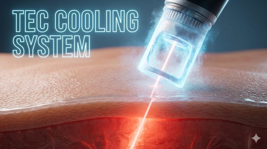The Secret to Safe Treatments: Non-invasive Skin Treatment Laser Machine Technologies 1 The Secret to Safe Treatments: Non-invasive Skin Treatment Laser Machine Technologies | Cocoon Laser | In article Image 1 Cooling System