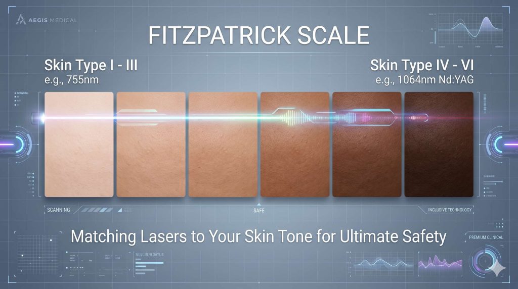 The Secret to Safe Treatments: Non-invasive Skin Treatment Laser Machine Technologies 2 The Secret to Safe Treatments: Non-invasive Skin Treatment Laser Machine Technologies | Cocoon Laser | In article Image 2 Fitzpatrick Scale