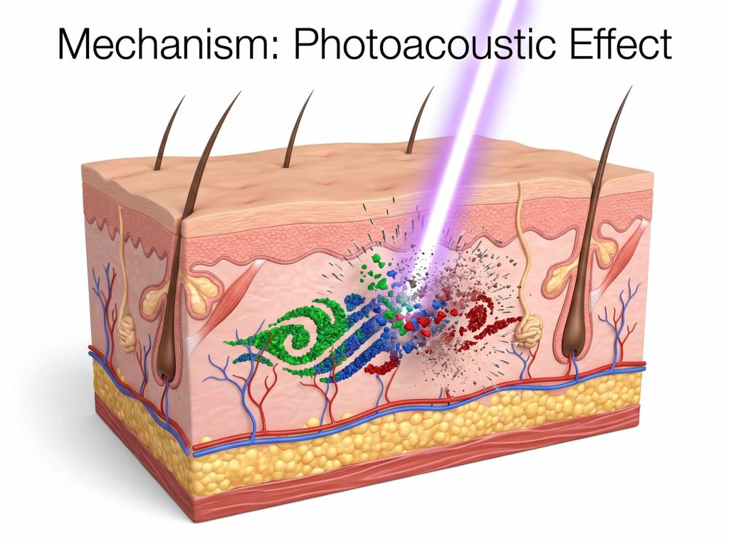 Colored Tattoos Demystified: How Advanced Pico Laser Technology Removes Complex Pigments 1 Colored Tattoos Demystified: How Advanced Pico Laser Technology Removes Complex Pigments | Cocoon Laser | Photoacoustic Effect