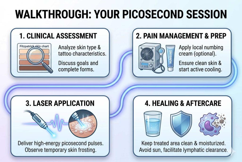Tattoo Regret? What to Expect from a Pico Laser Tattoo Removal Equipment Session 2 Tattoo Regret? What to Expect from a Pico Laser Tattoo Removal Equipment Session | Cocoon Laser | Step by Step