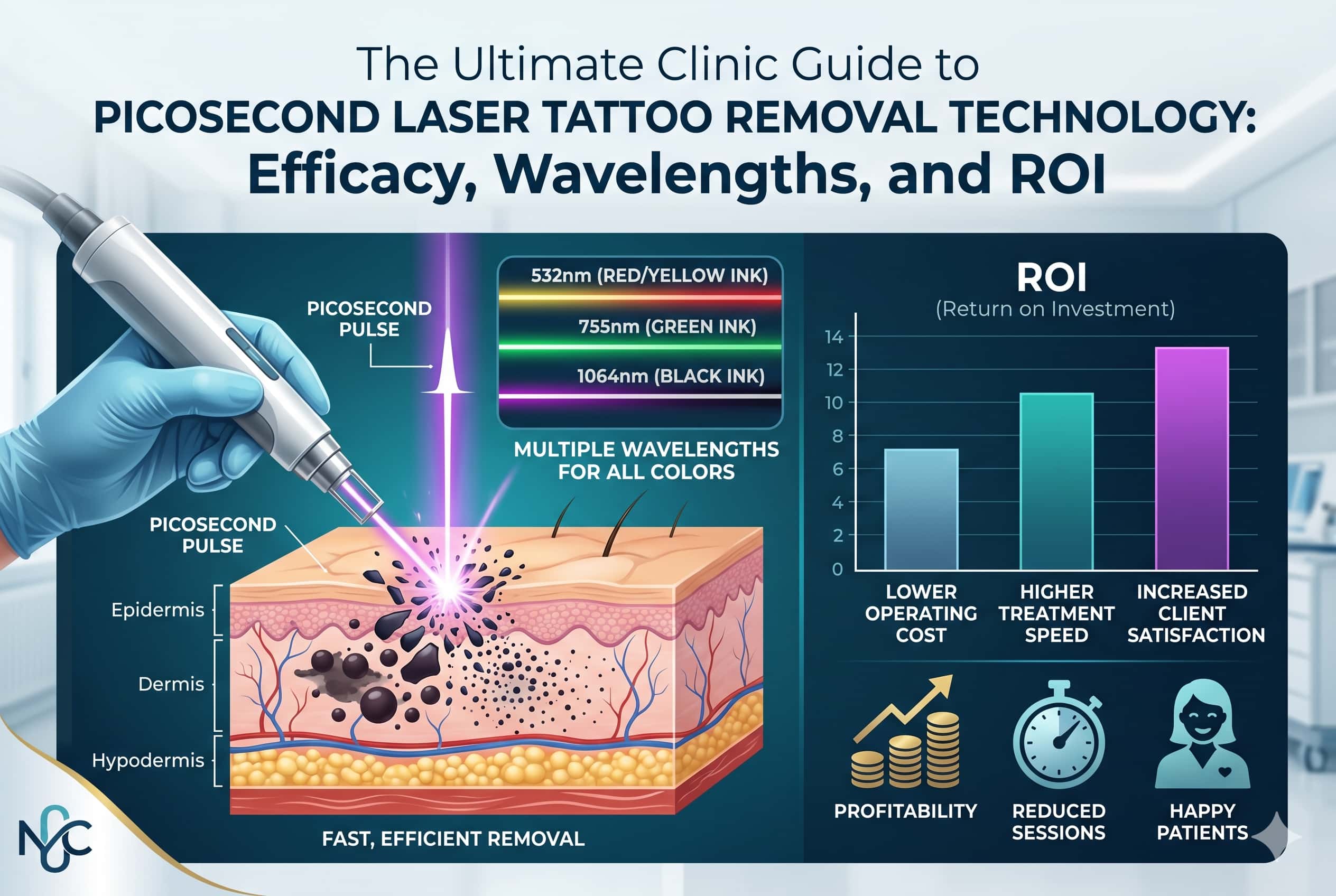 The Ultimate Clinic Guide to Picosecond Laser Tattoo Removal Technology: Efficacy, Wavelengths, and ROI | Cocoon Laser | The Ultimate Clinic Guide to Picosecond Laser Tattoo Removal Technology
