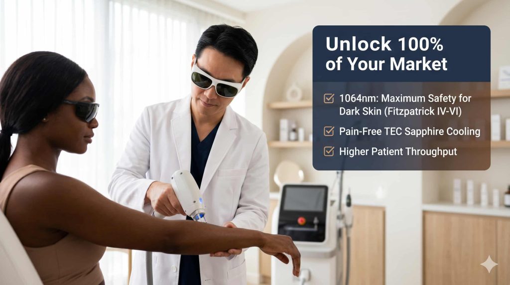 755nm, 808nm, 1064nm Explained by a Triple Wavelength Diode Laser Manufacturer 2 755nm, 808nm, 1064nm Explained by a Triple Wavelength Diode Laser Manufacturer | Cocoon Laser | Unlock 100 of Your Market