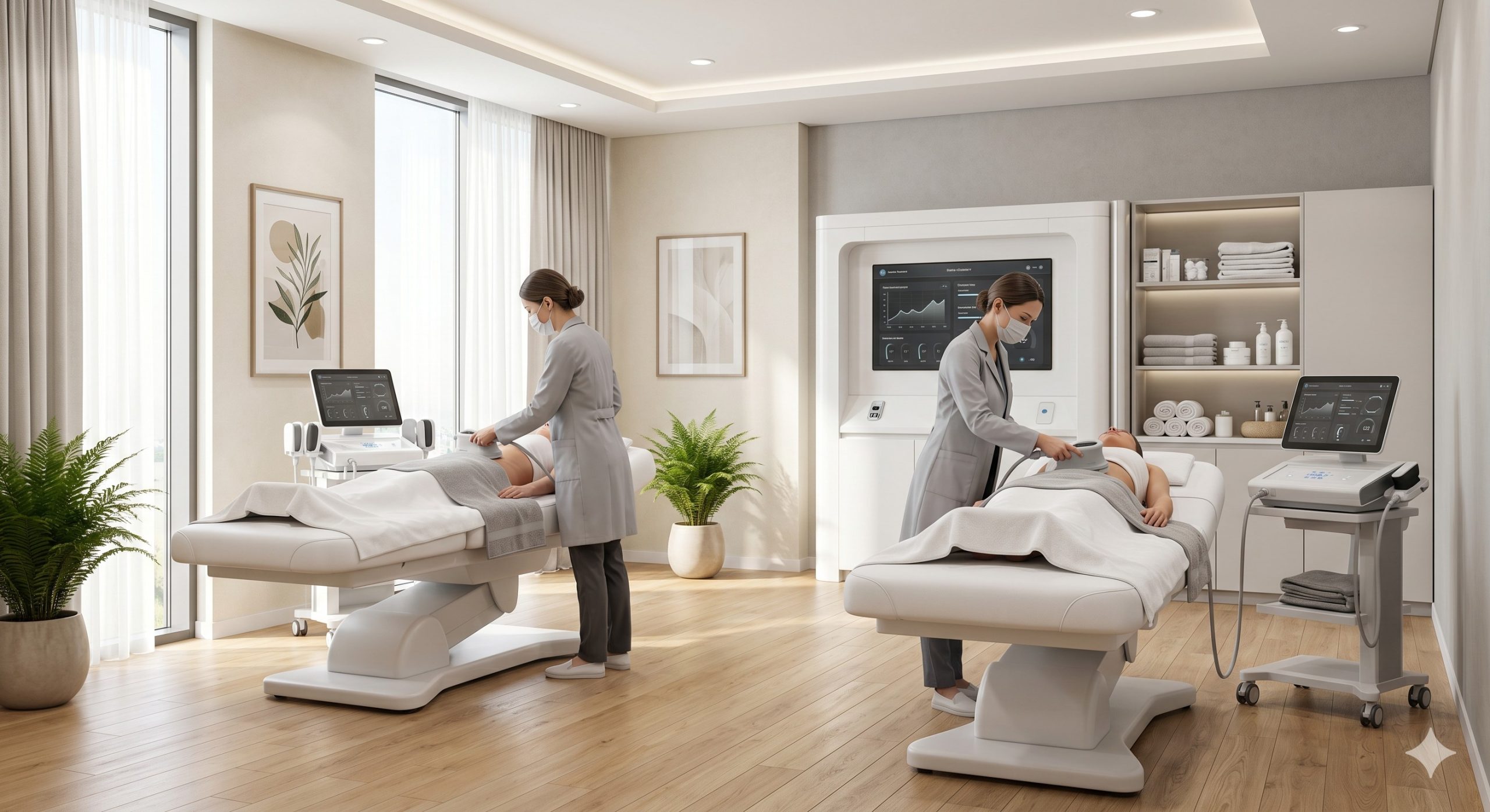 Ready to Ship: 4 Handles EMS Body Contouring Console | 2-Year Warranty & Free Clinical Training scenario 2