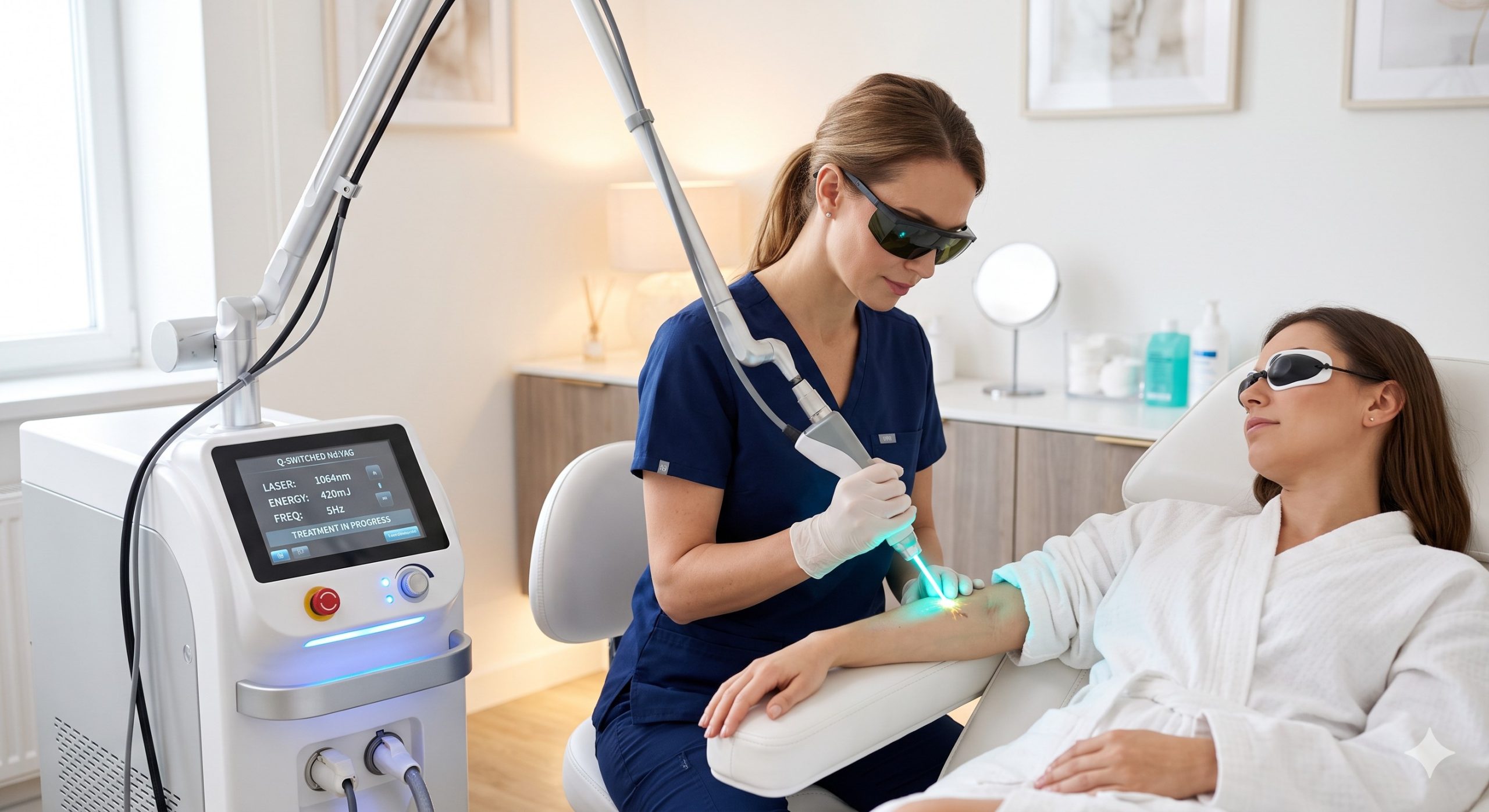 Q-Switched Nd:YAG Clinical Deep Dive: Selective Photothermolysis & Parameter Optimization | Cocoon Laser | image f8159458 scaled