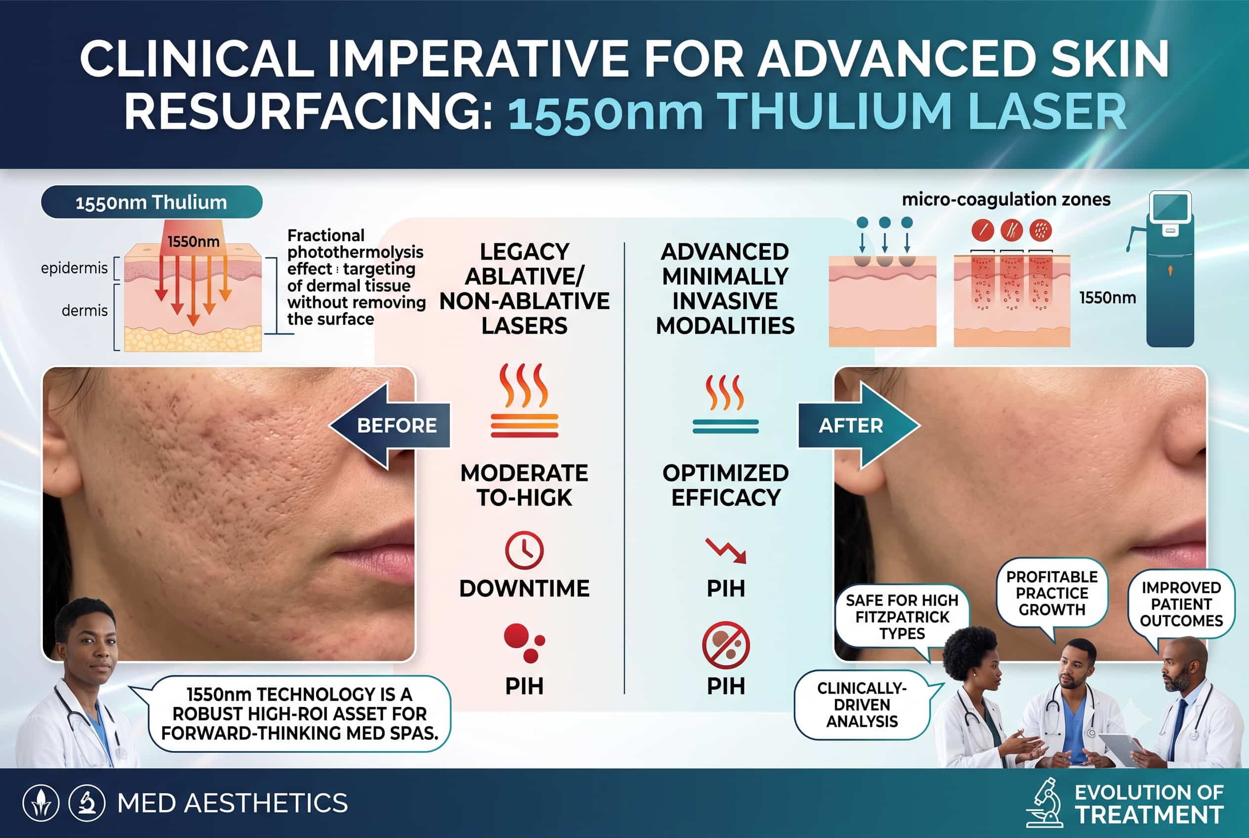 The Ultimate Clinic Guide to 1550nm Thulium Laser Deep Skin Resurfacing: Efficacy, Wavelengths, and ROI | Cocoon Laser |
