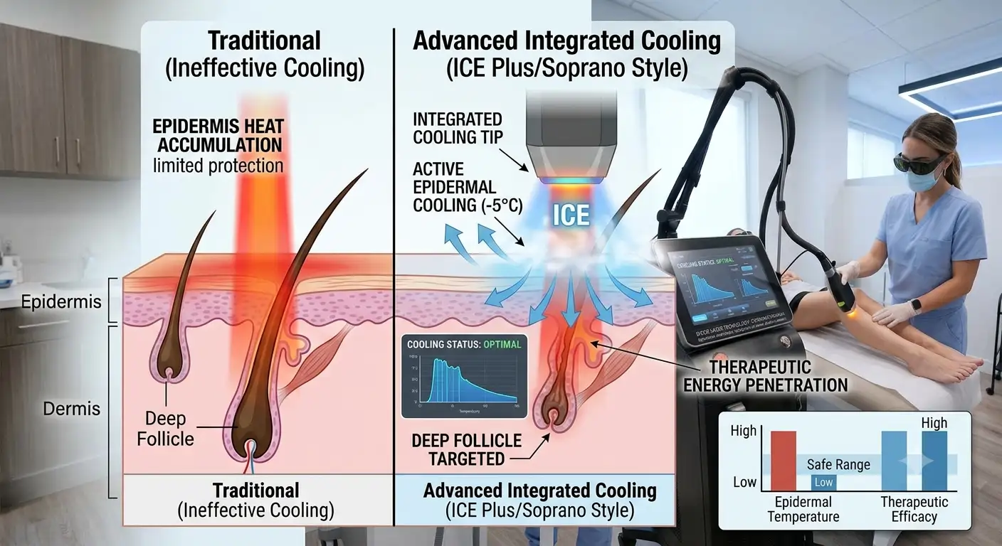 Diode Laser Technology: Complete Guide for Professional Hair Reduction 8 Advanced cooling technology used in professional diode laser systems