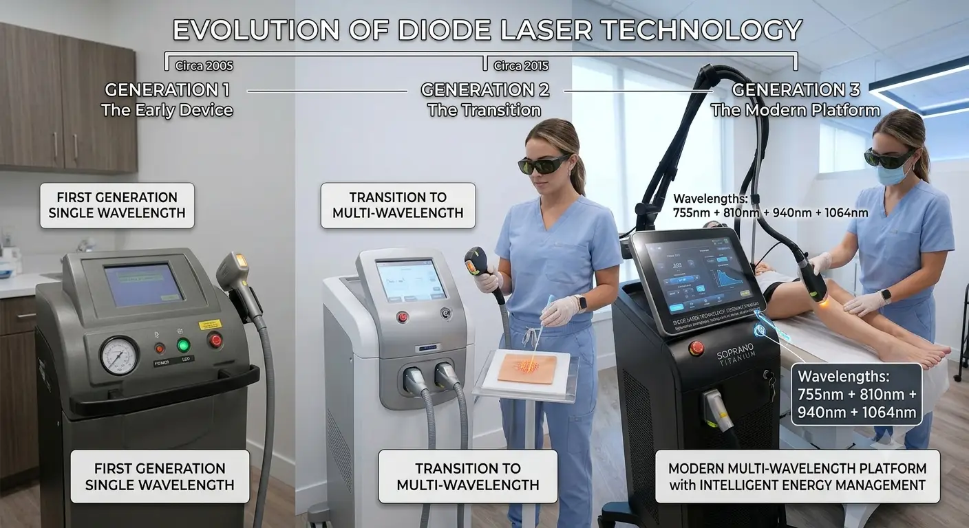 Diode Laser Technology: Complete Guide for Professional Hair Reduction 3 Evolution of professional diode laser technology