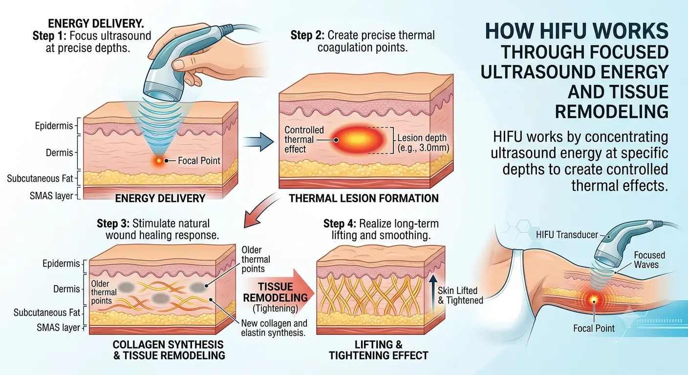 What Is HIFU? How High-Intensity Focused Ultrasound Works 3 How HIFU works through focused ultrasound energy and tissue remodeling