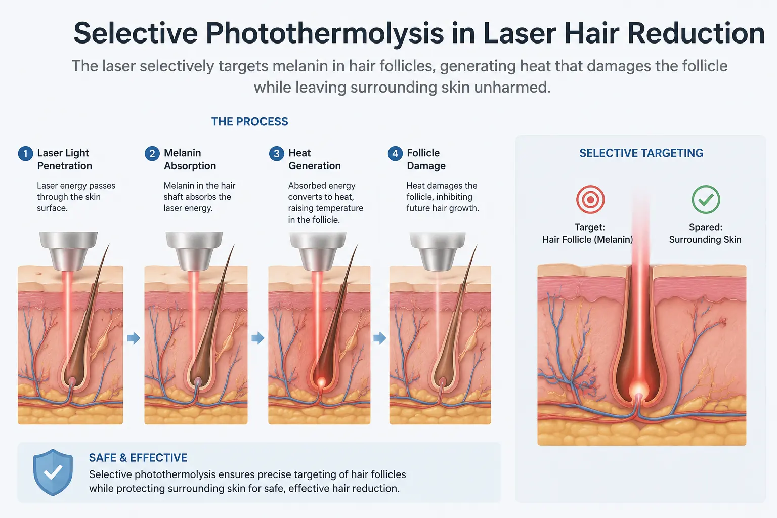 Hair Reduction Technology Comparison: Diode Laser vs Alexandrite vs Nd:YAG 3 Selective photothermolysis principle in laser hair reduction