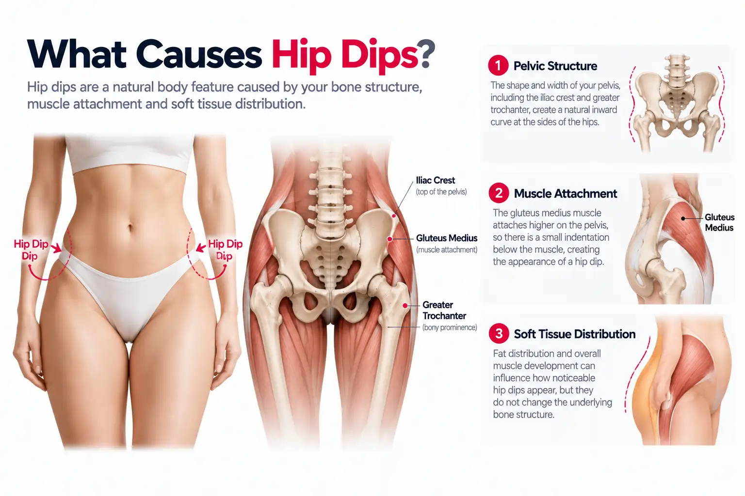 What causes hip dips anatomy and body structure