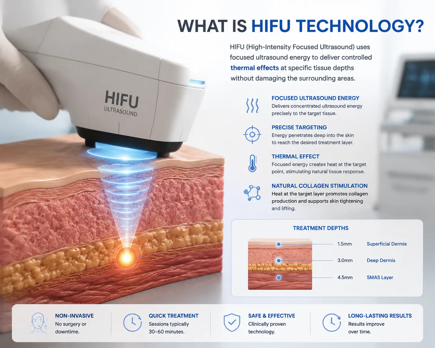 What Is HIFU? How High-Intensity Focused Ultrasound Works | Cocoon Laser | what is hifu