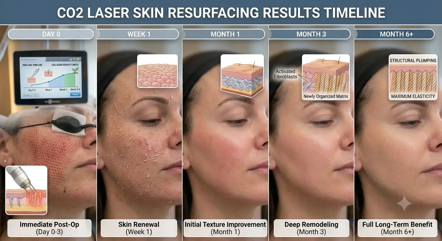 CO2 Laser Healing Process: Recovery Timeline, Aftercare & Results | Cocoon Laser | co2 laser results timeline