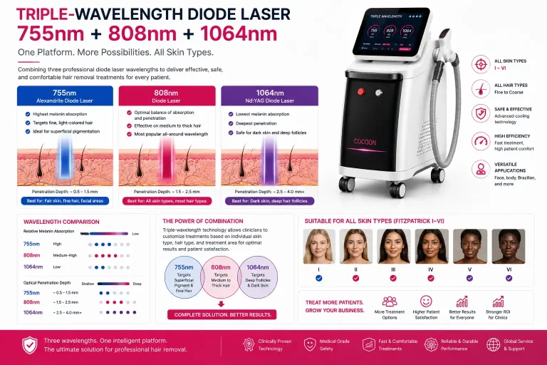 755nm vs 808nm vs 1064nm Diode Laser: Key Differences
