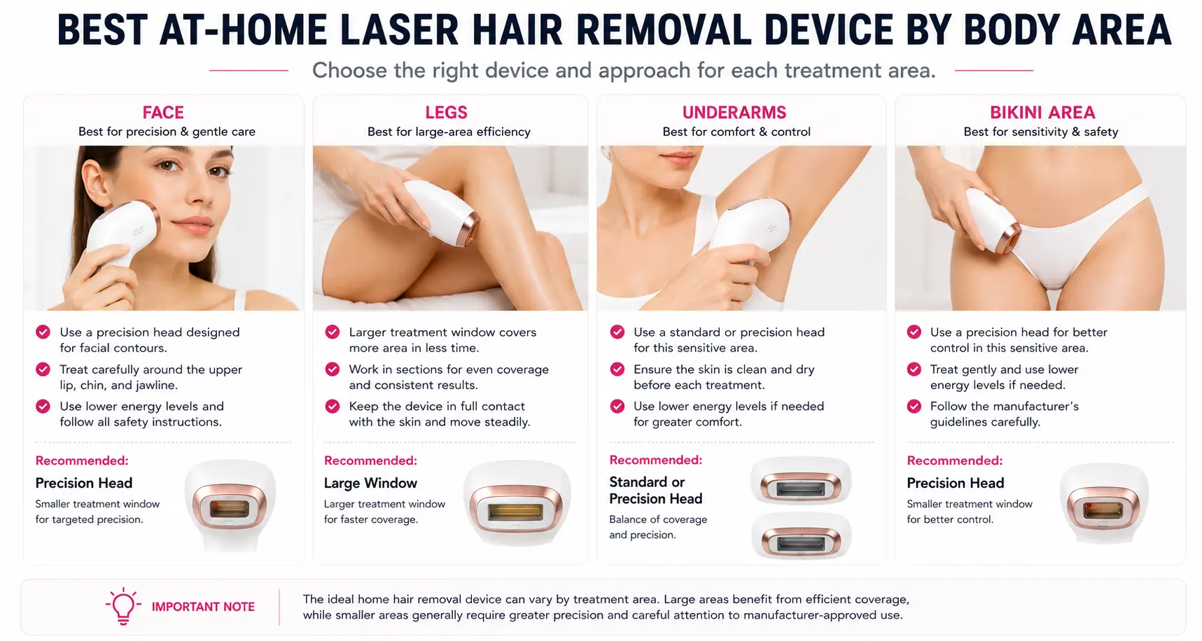 Best at-home laser hair removal device for face legs underarms and bikini area