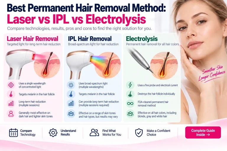 Best Permanent Hair Removal Method: Laser vs IPL vs Electrolysis