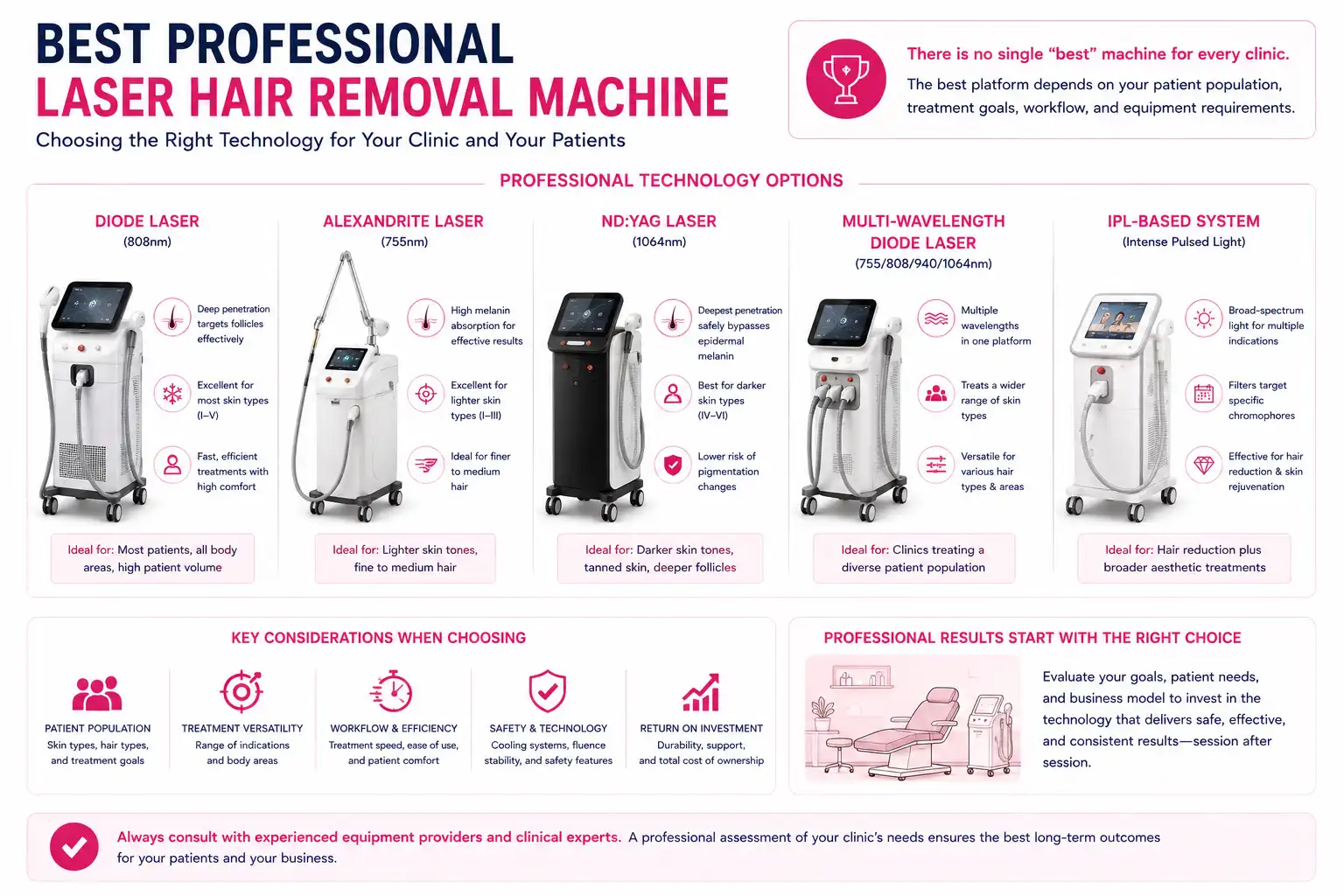 Best professional laser hair removal machine for clinics