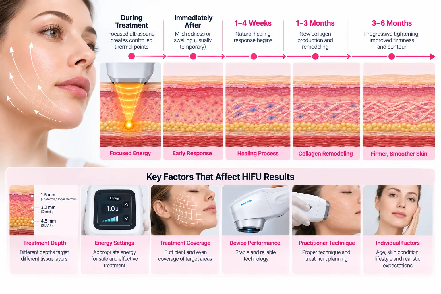 HIFU collagen remodeling timeline and factors affecting before and after results