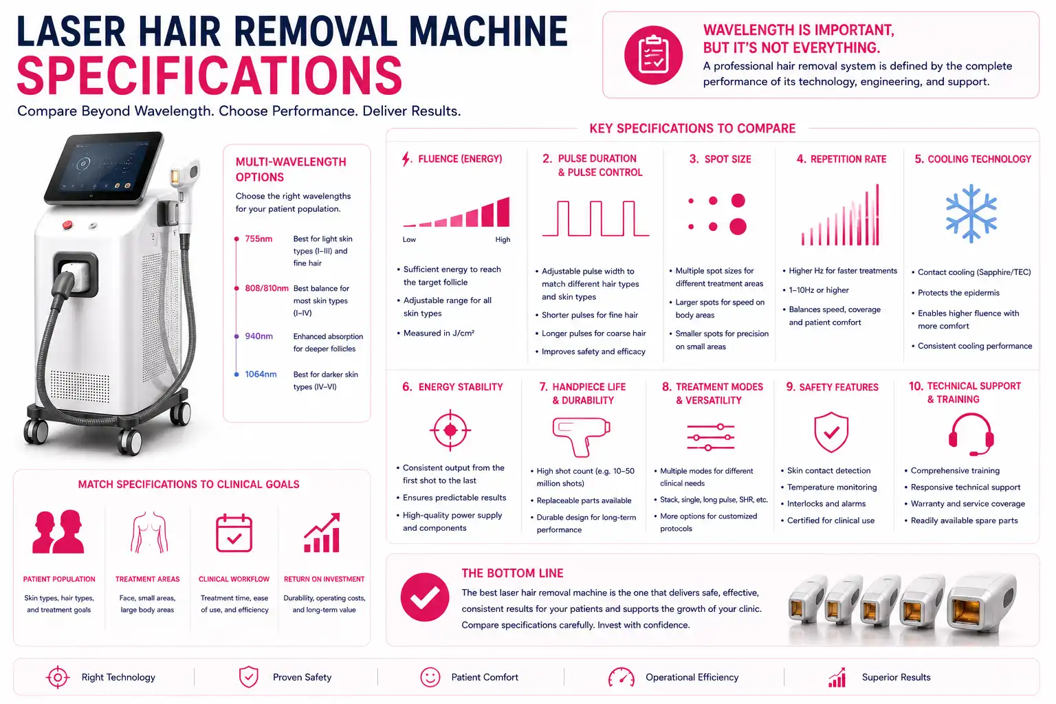 Important specifications for choosing the best laser hair removal machine