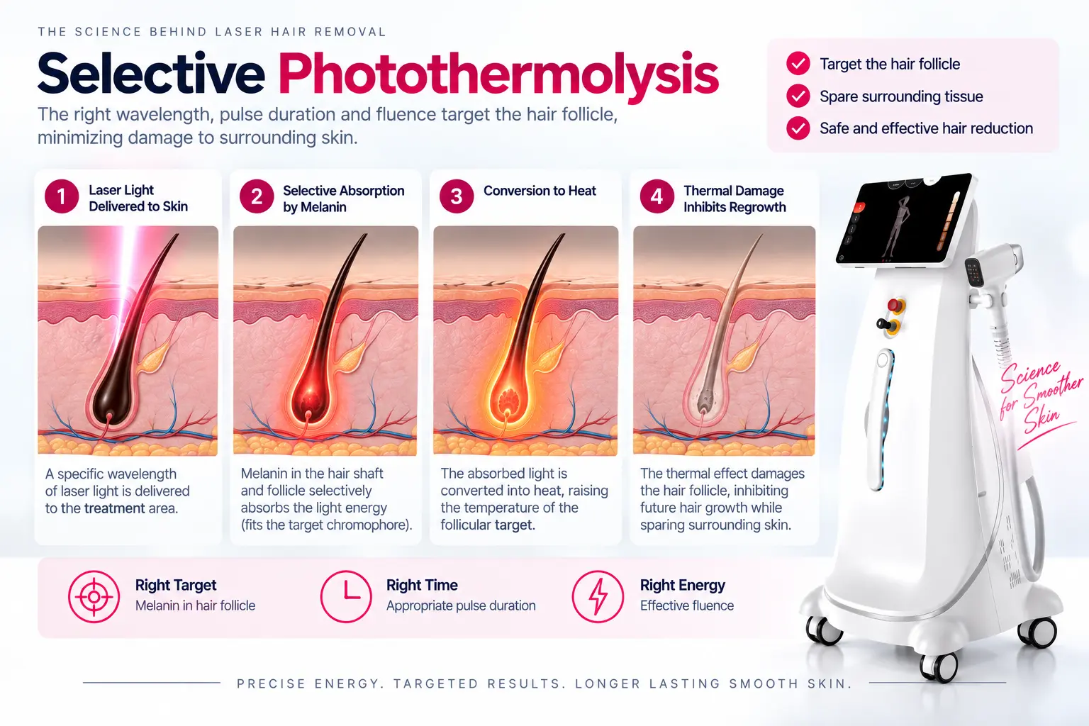 Selective photothermolysis in laser hair removal