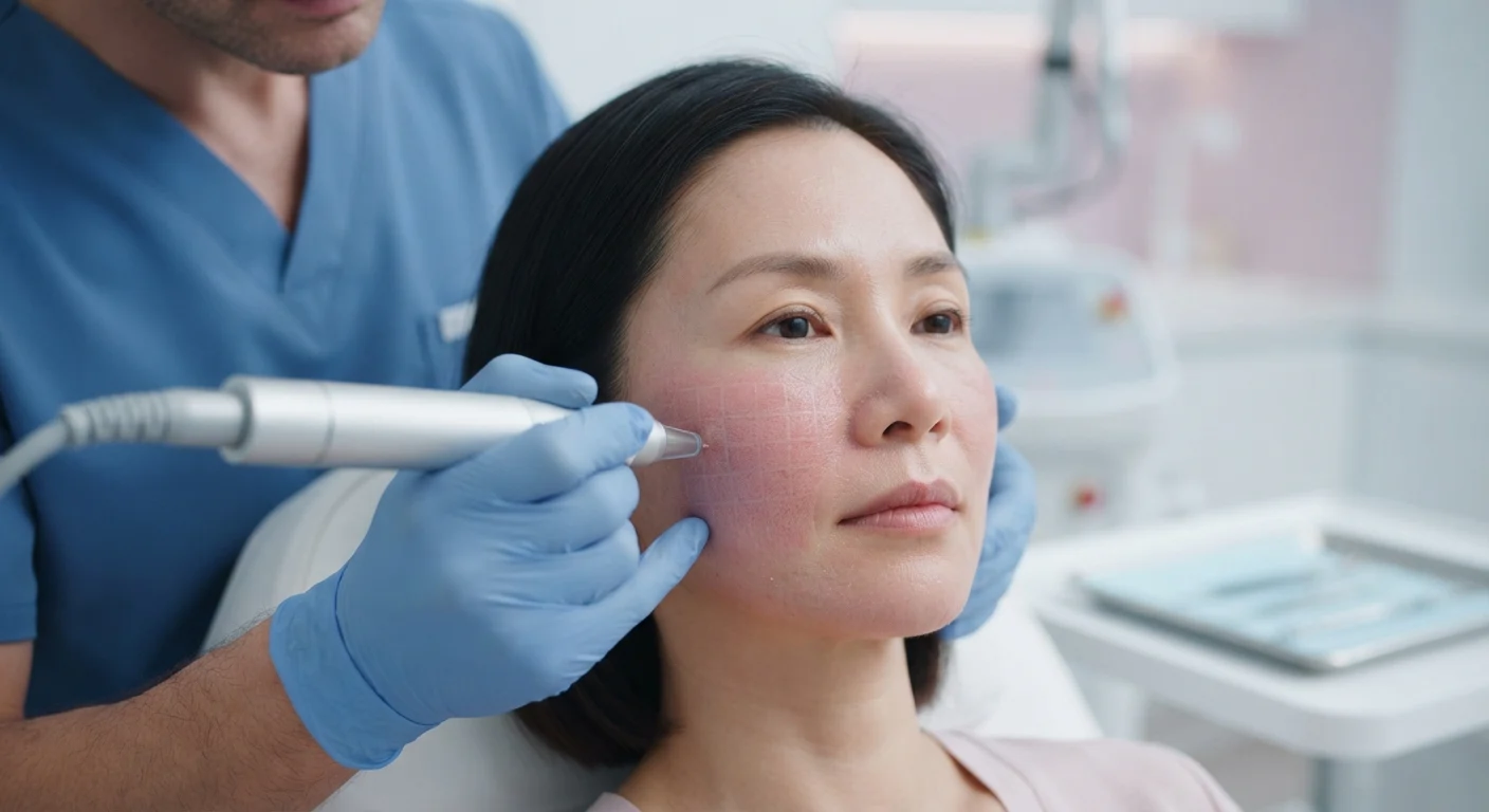 Thulium laser before and after treatment process using fractional 1927nm laser