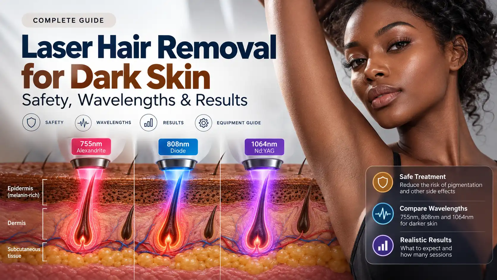 Laser Hair Removal for Dark Skin: Safety & Best Lasers | Cocoon Laser | laser hair removal for dark skin